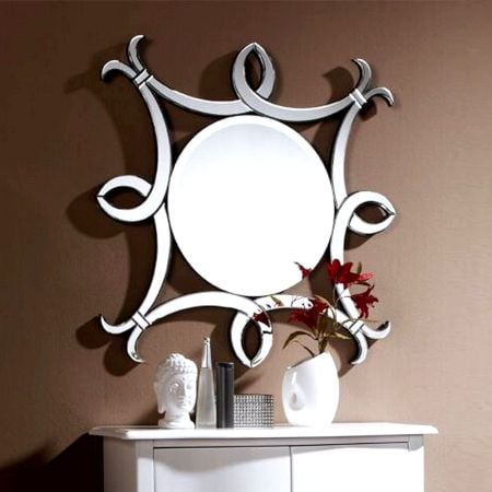 Ornate Scroll Frame Wall Mirror